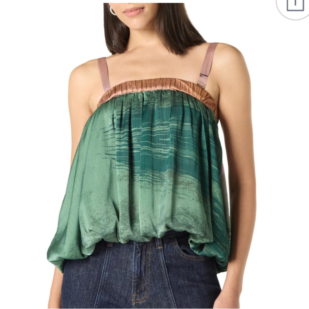 The Drop green patterned shirt/skirt